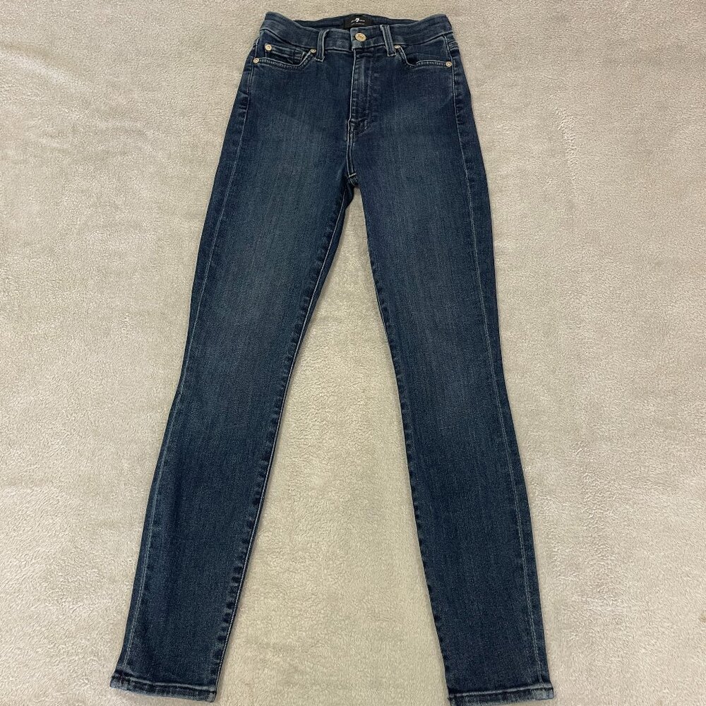 7 for All Mankind High-Waist Skinny Jeans Women's Size 24